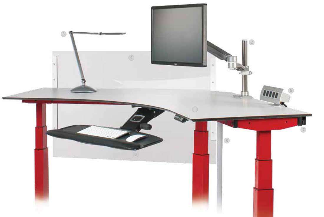 modern adjustable height desks