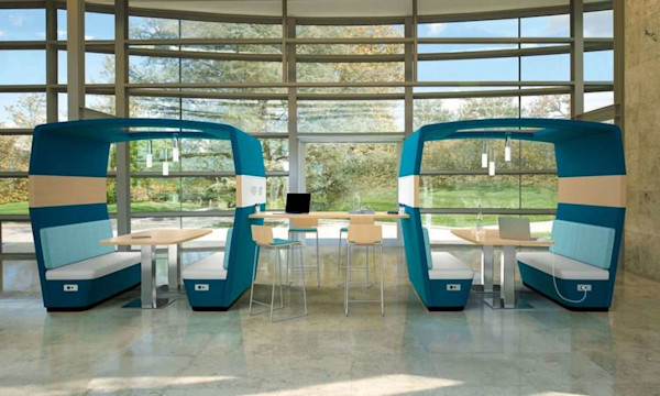 modern office designs- community work stations