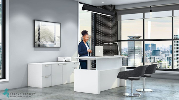 modern adjustable height desk