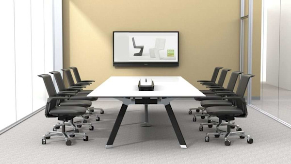 black and white confernce table