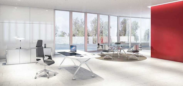Executive office with ergonomic chair