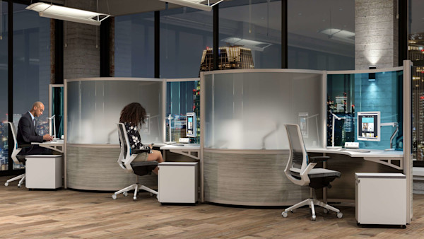 curved social distancing furniture