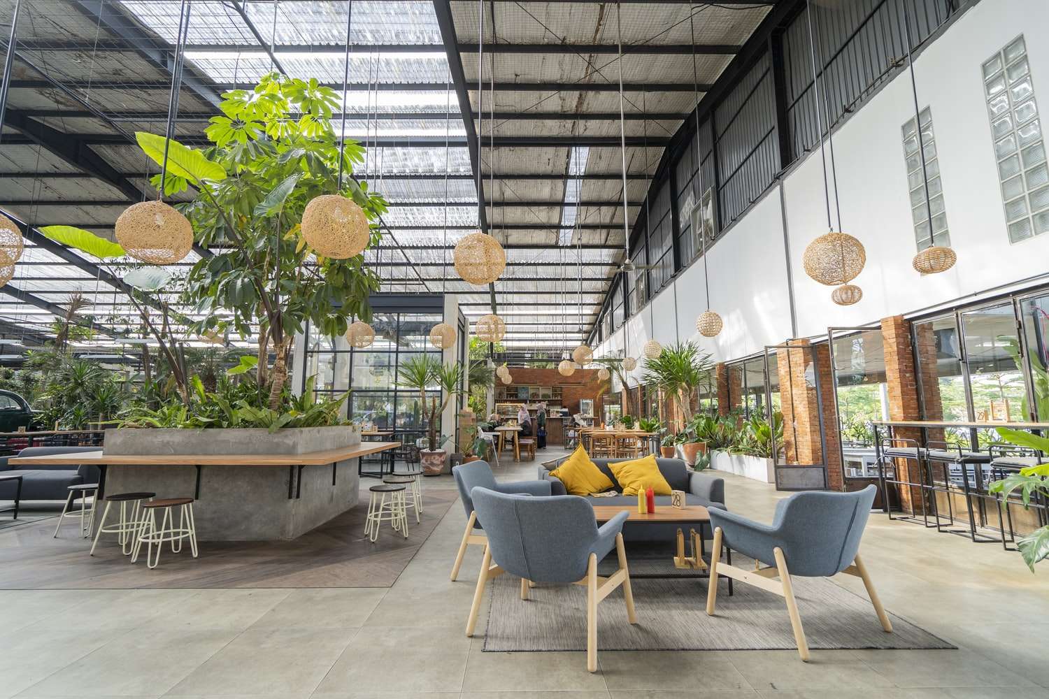 wide open office natural light