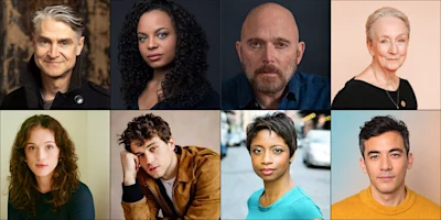 A grid of eight headshots featuring diverse adults of varying ages.