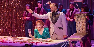 Photo credit: Rob Fowler and Sharon Sexton in Bat Out of Hell (Photo by Specular)