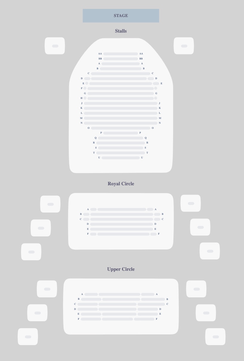 Seating plan for Teeth 'n' Smiles at Duke of York's Theatre