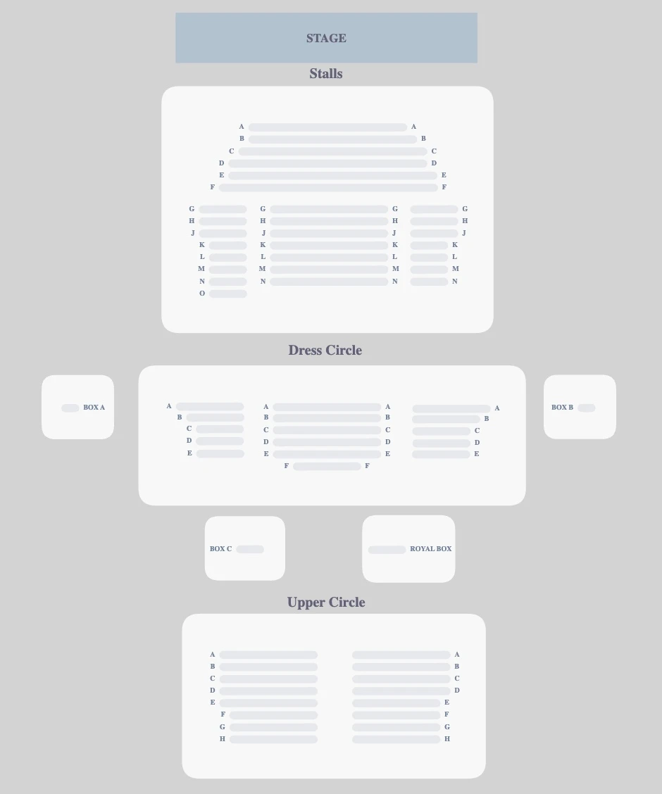 St. Martin's Theatre seating plan