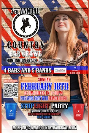 7th Annual Huntington Beach Country Bar Crawl  Tickets