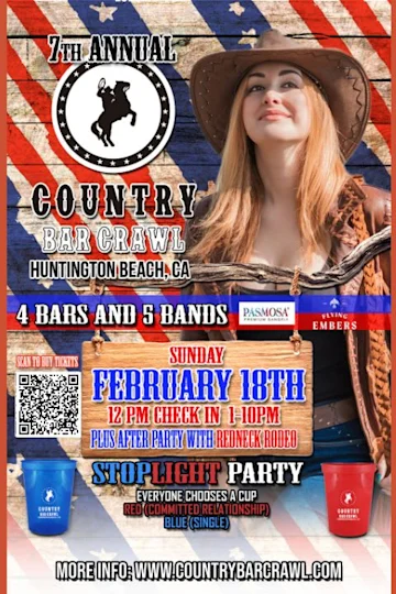 7th Annual Huntington Beach Country Bar Crawl  Tickets