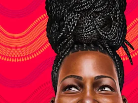 Production shot of Jaja's African Hair Braiding in Berkeley.