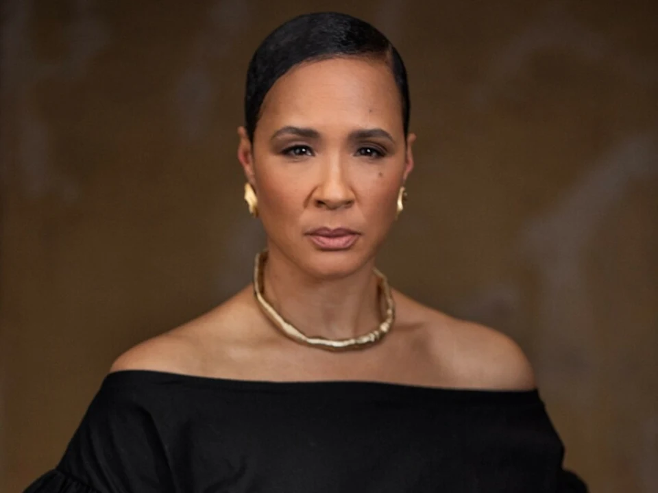 A photo of Golda Rosheuvel in the production, An Ark, at The Shed in New York.