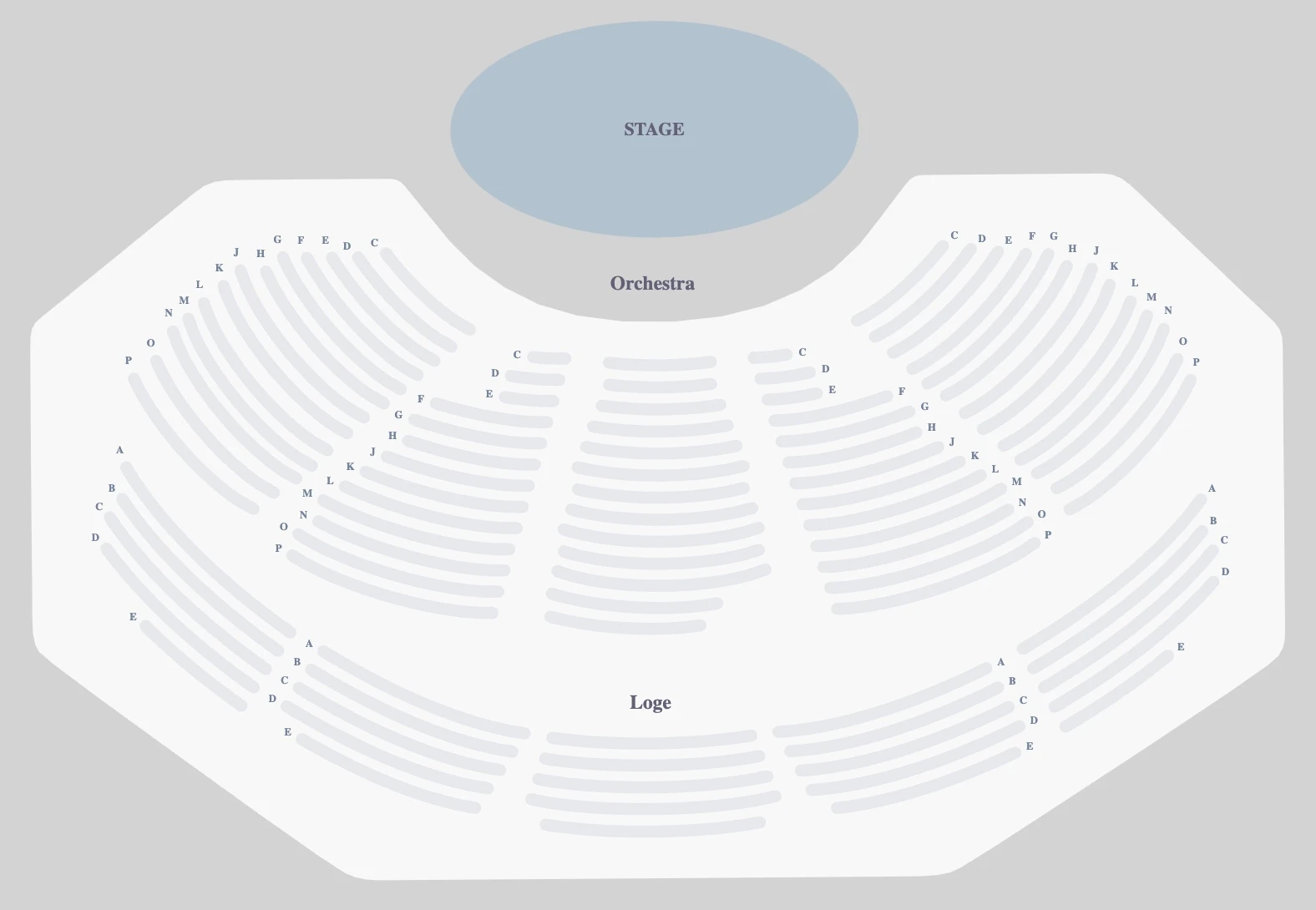 Vivian Beaumont Theater - Lincoln Center Theater seating plan