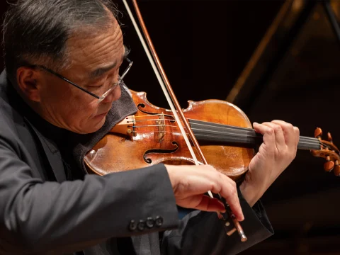 Production shot of The Chamber Music Society of Lincoln Center: Summer Evenings VI in New York, with Violinist Cho-Liang Lin.