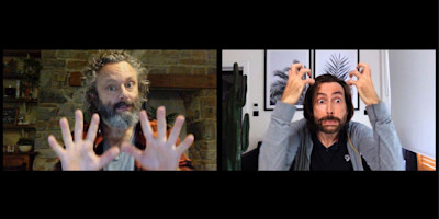 Photo credit: Michael Sheen and David Tennant in Staged (Photo courtesy of BBC Press Centre)