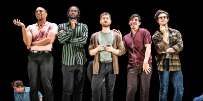 Jordan Barbour, Darryl Gene Daughtry Jr., Kyle Soller, Arturo Luís Soria & Kyle Harris in The Inheritance