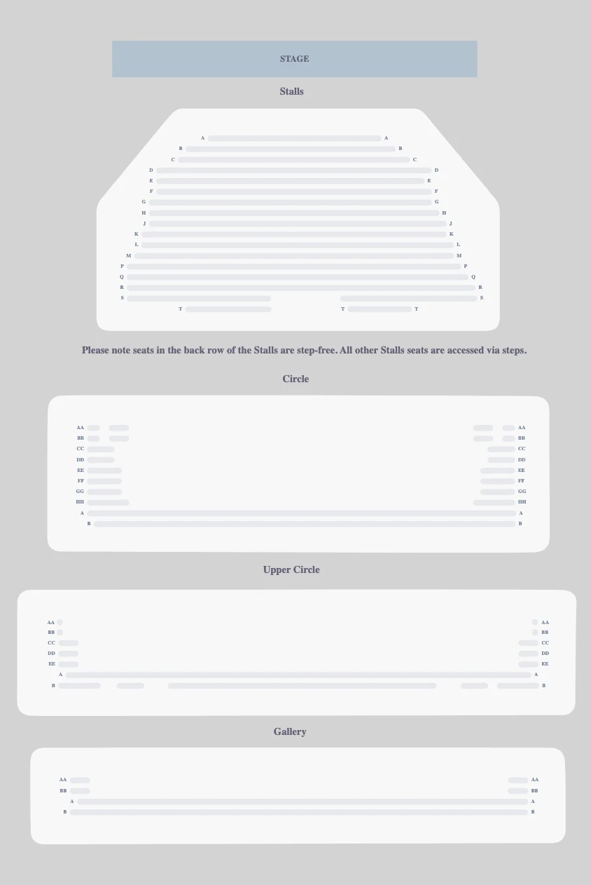 Barbican Centre seating plan