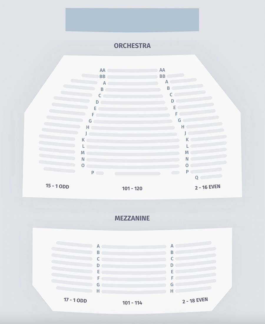 Booth Theatre seating plan