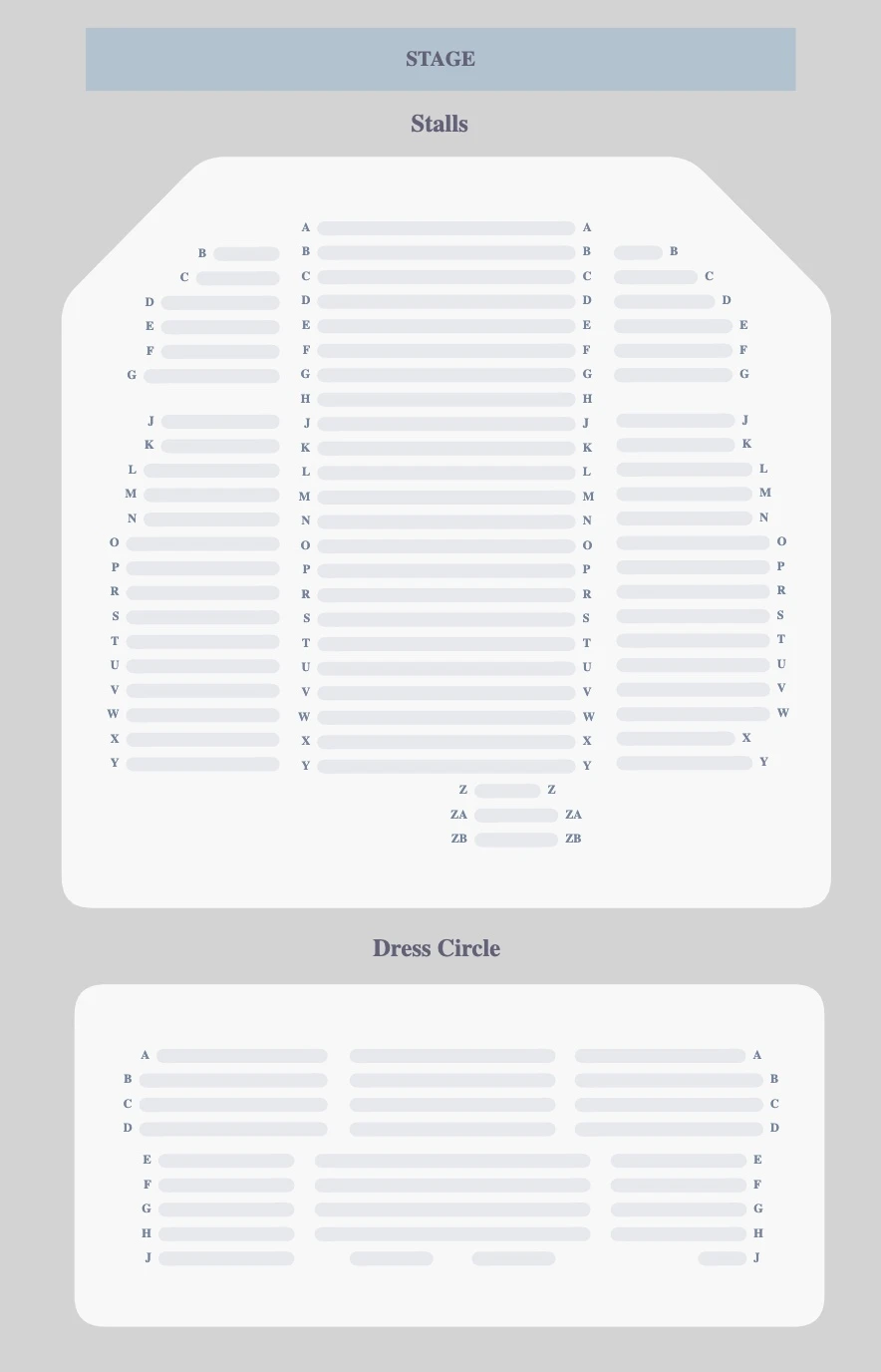 Peacock Theatre seating plan