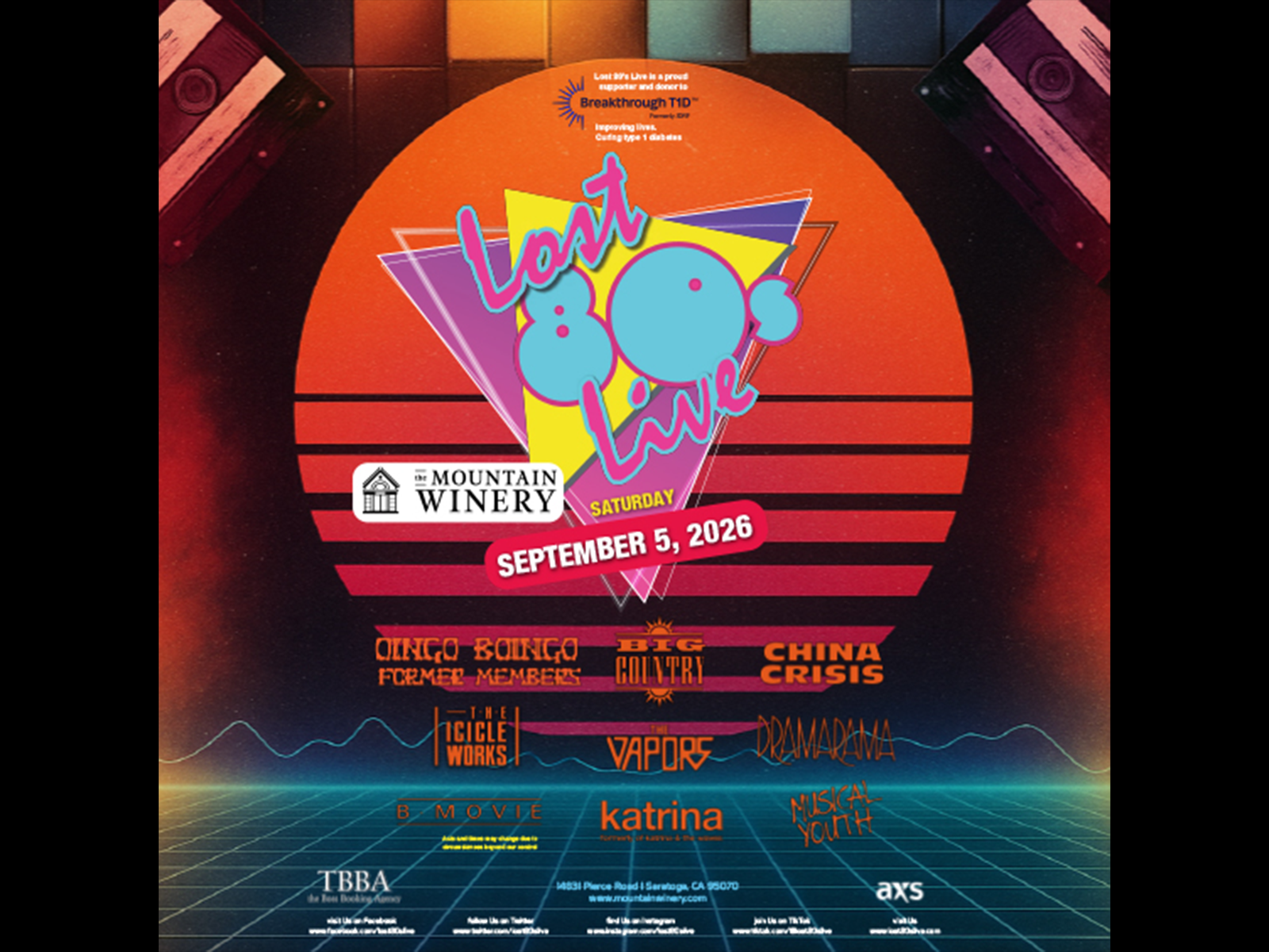 Lost 80's Live tickets | Saratoga | TodayTix