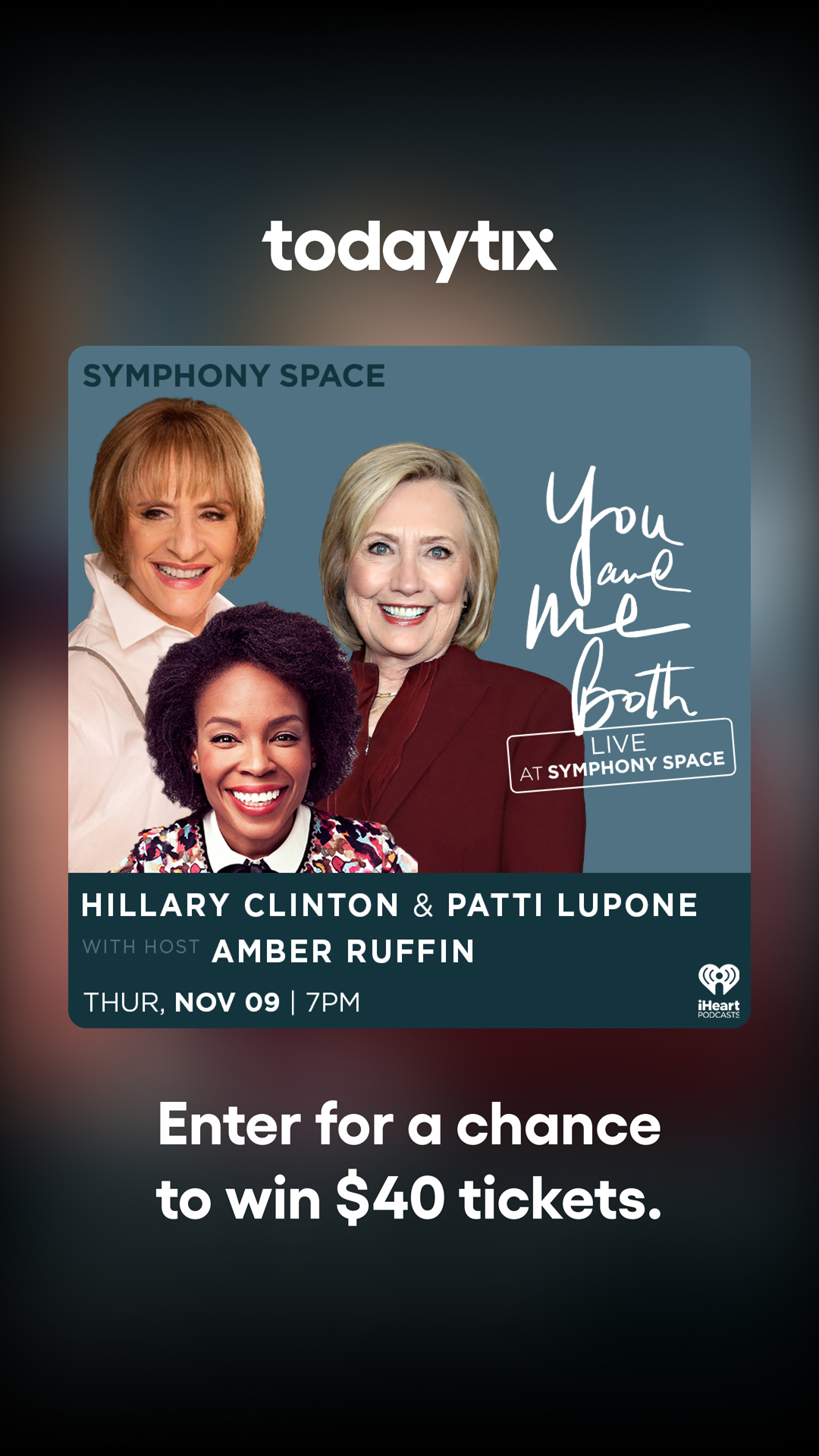 Hillary Clinton and Patti LuPone