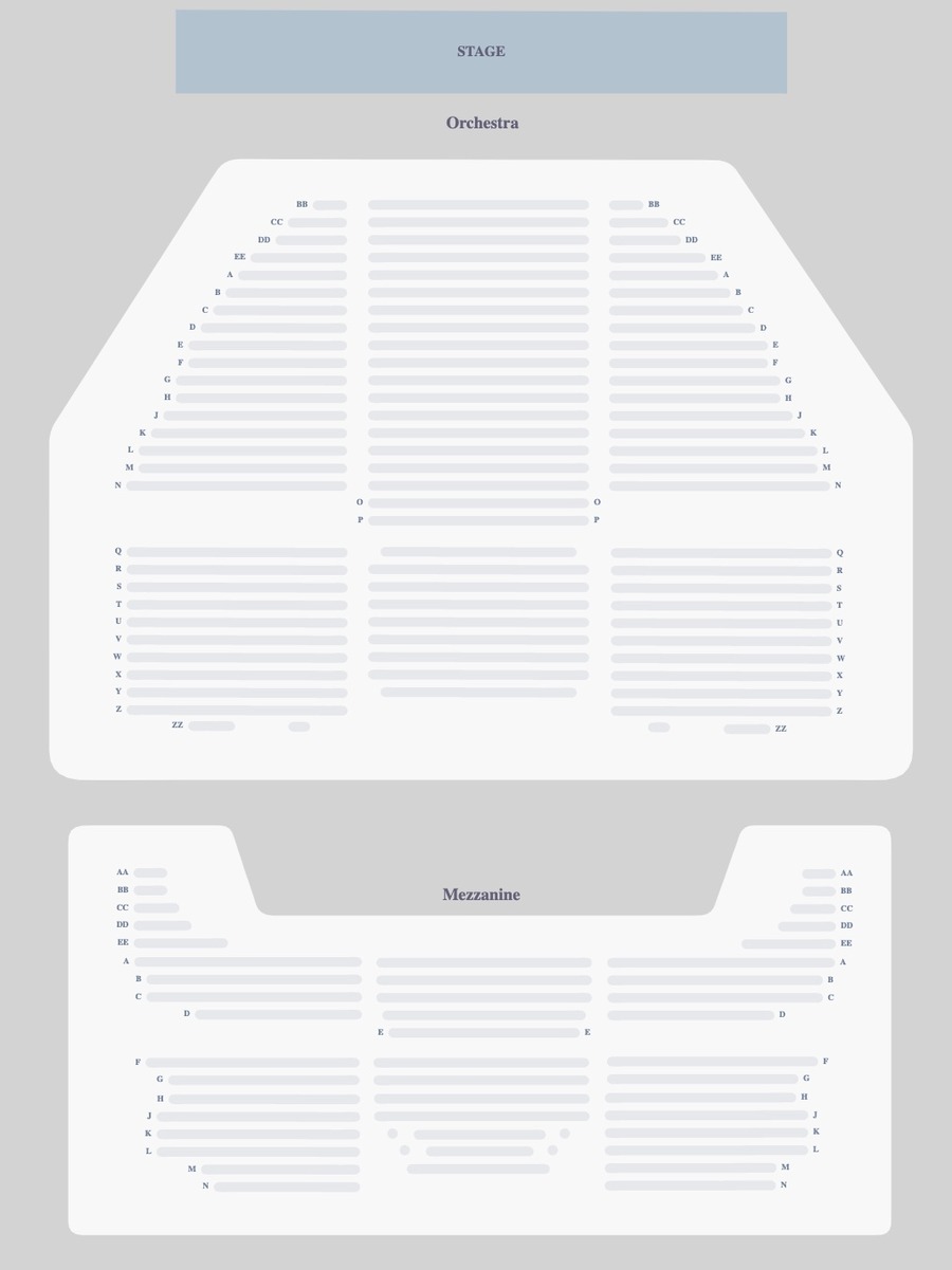 Gershwin Theatre Seating Plan - NYC - 900×1201px