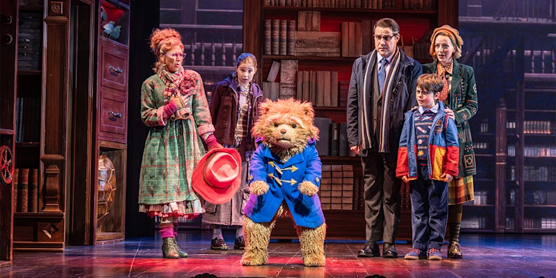 The production extends into the audience space.