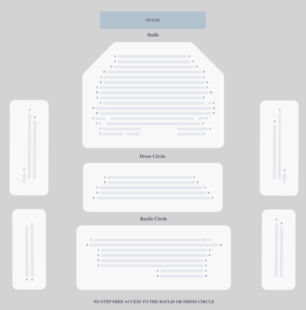 Seating plan for Arcadia at The Old Vic