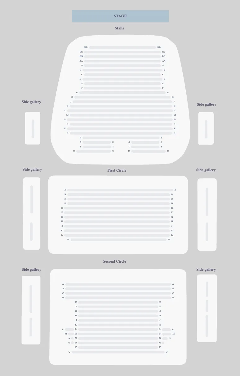 Seating plan for London City Ballet: Firebird – A Double Bill at Sadler's Wells