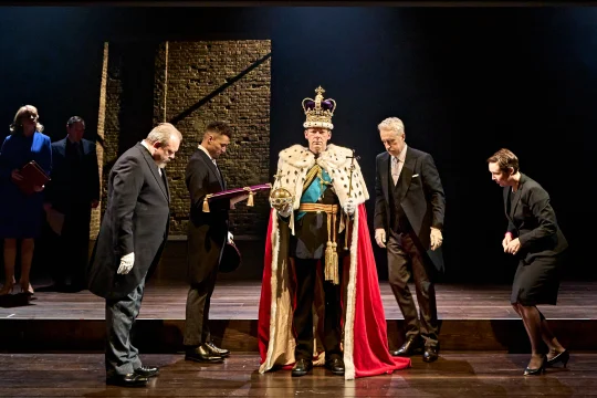 Production image of Player Kings in London starring ensemble cast.