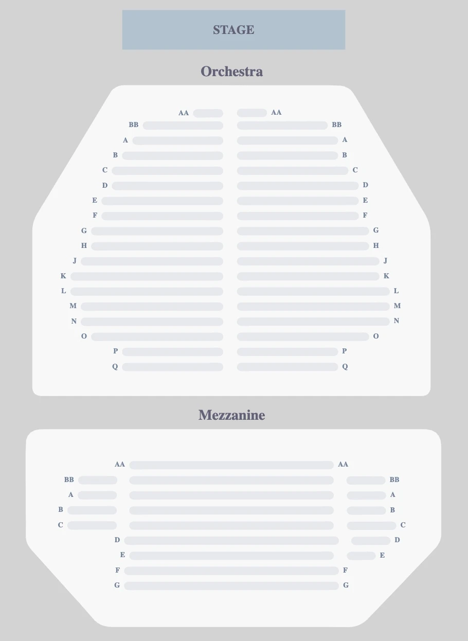 Samuel J. Friedman Theatre seating plan