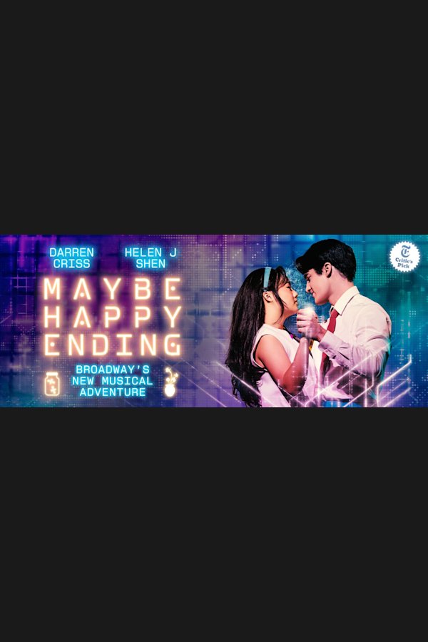 Maybe Happy Ending Broadway musical poster - now playing at Belasco Theatre
