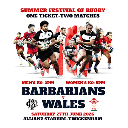 Barbarians v Wales Double Header