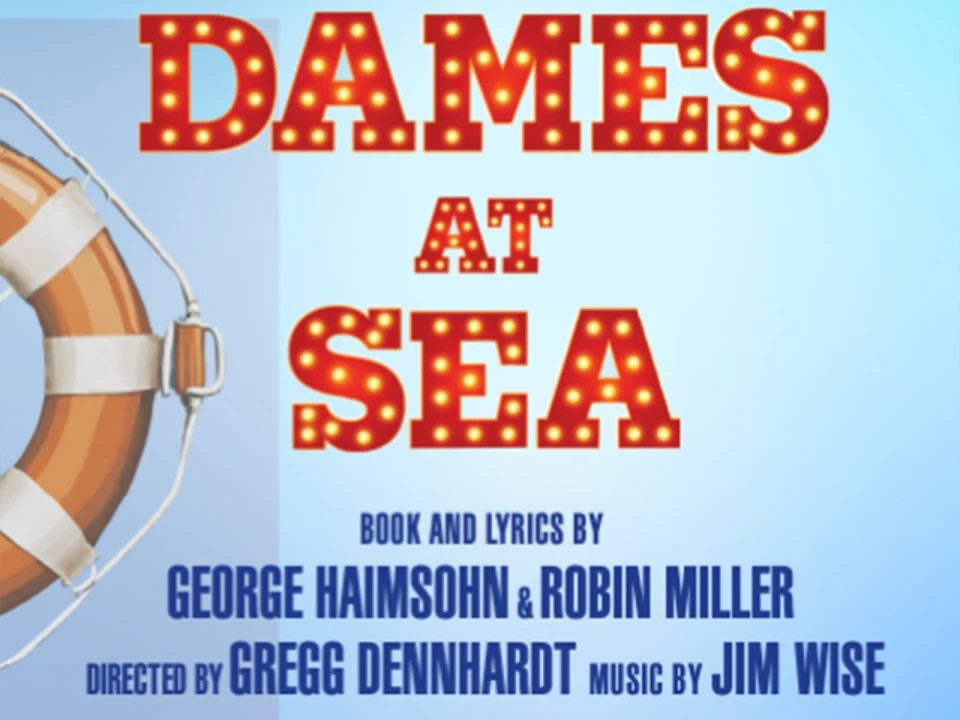 Production shot of Dames at Sea in Lake Forest.