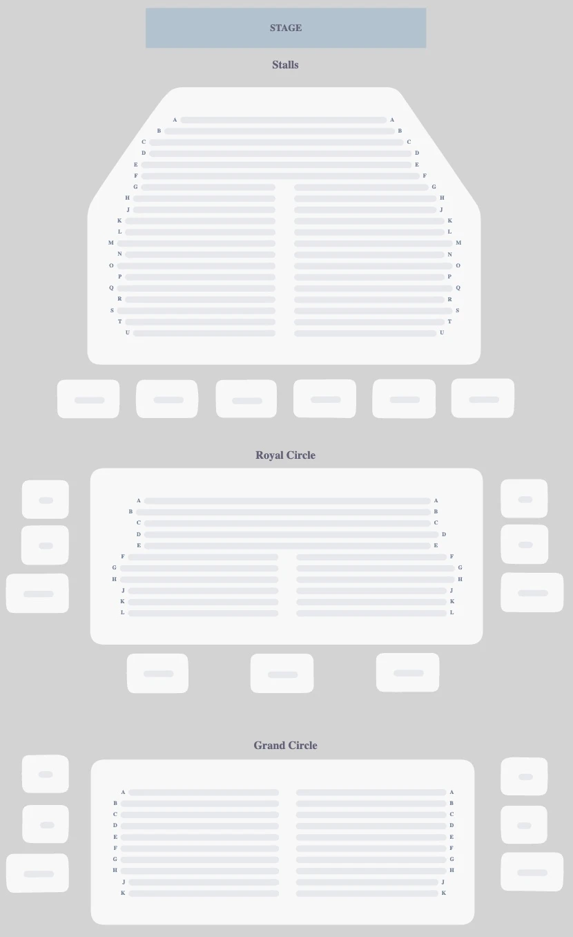 Victoria Palace Theatre seating plan