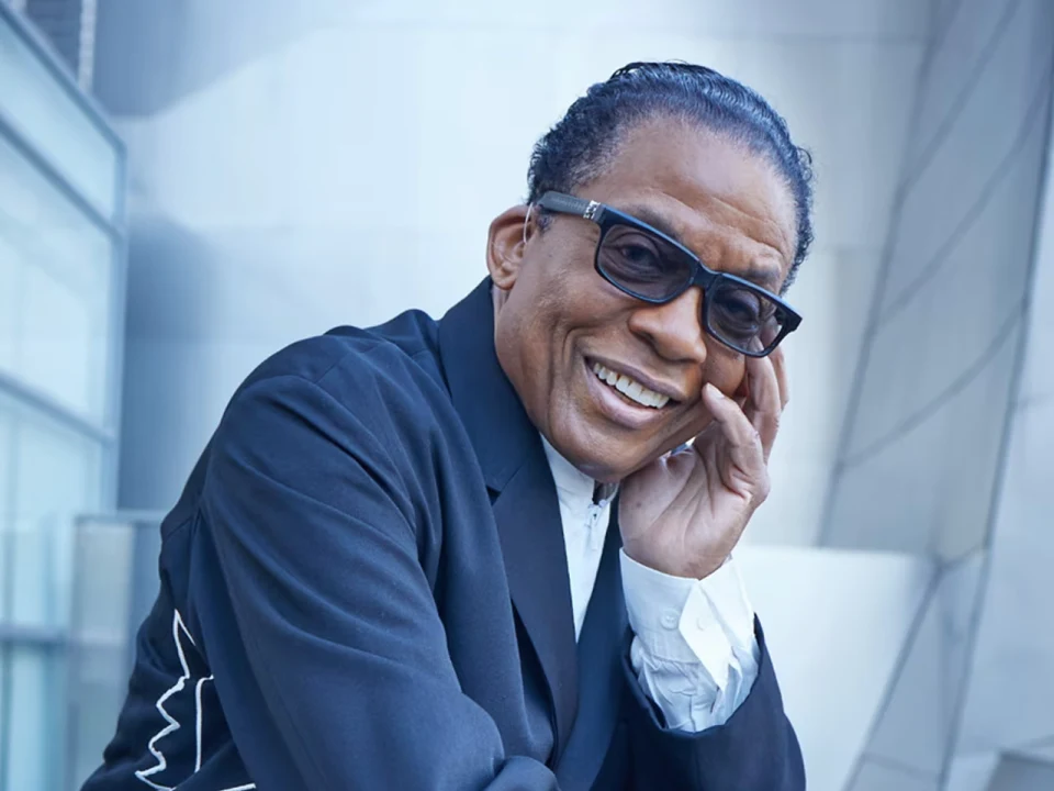 Production photo of Herbie Hancock in Los Angeles.