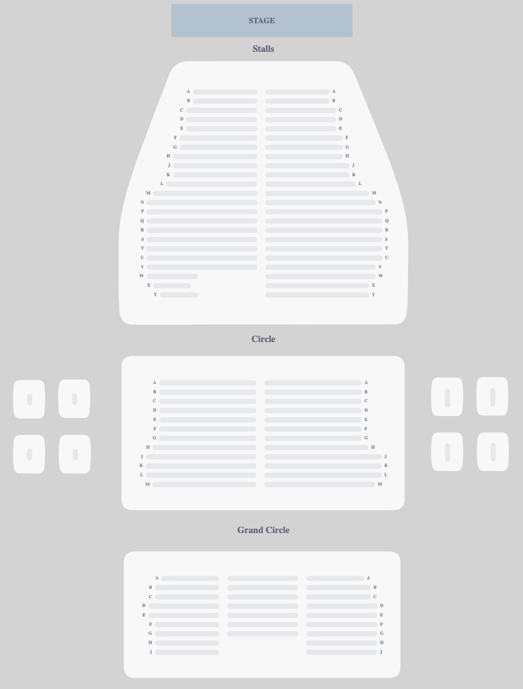 Seating plan for Avenue Q at Shaftesbury Theatre