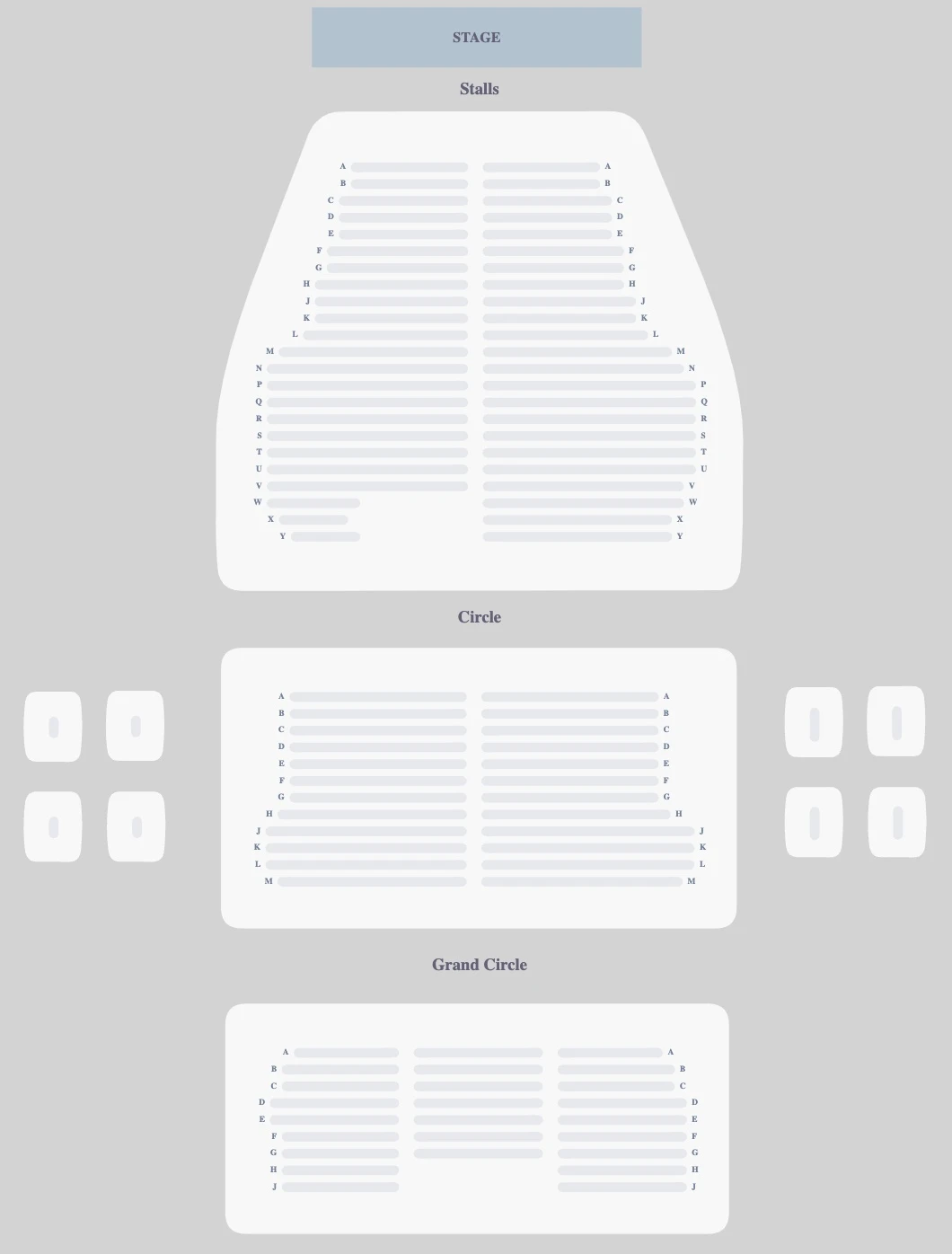 Shaftesbury Theatre seating plan