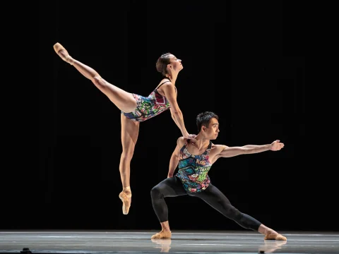 Production photo of Dance Series 2 - Sunset Cultural Center in San Francisco with Terez Dean Orr and Mengjun Chen in Broken Open.