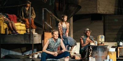 Photo credit: Lesley Sharp, Amie Francis and Sutara Gayle in Paradise (Photo by Helen Murray)