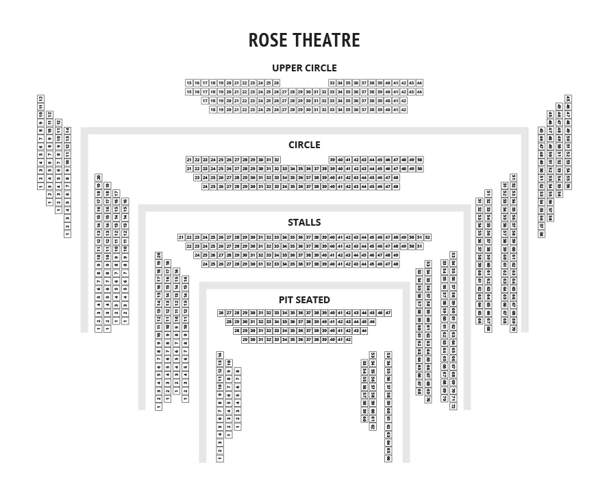 Rose Theatre Kingston seating plan