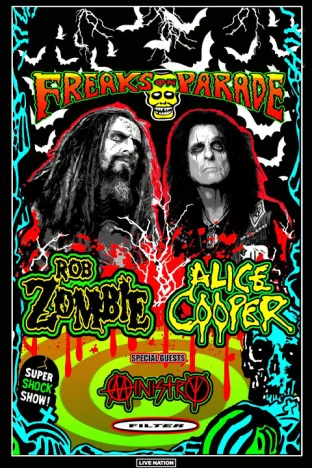 Rob Zombie and Alice Cooper: Freaks on Parade 2023 Tour with Ministry & Filter Tickets