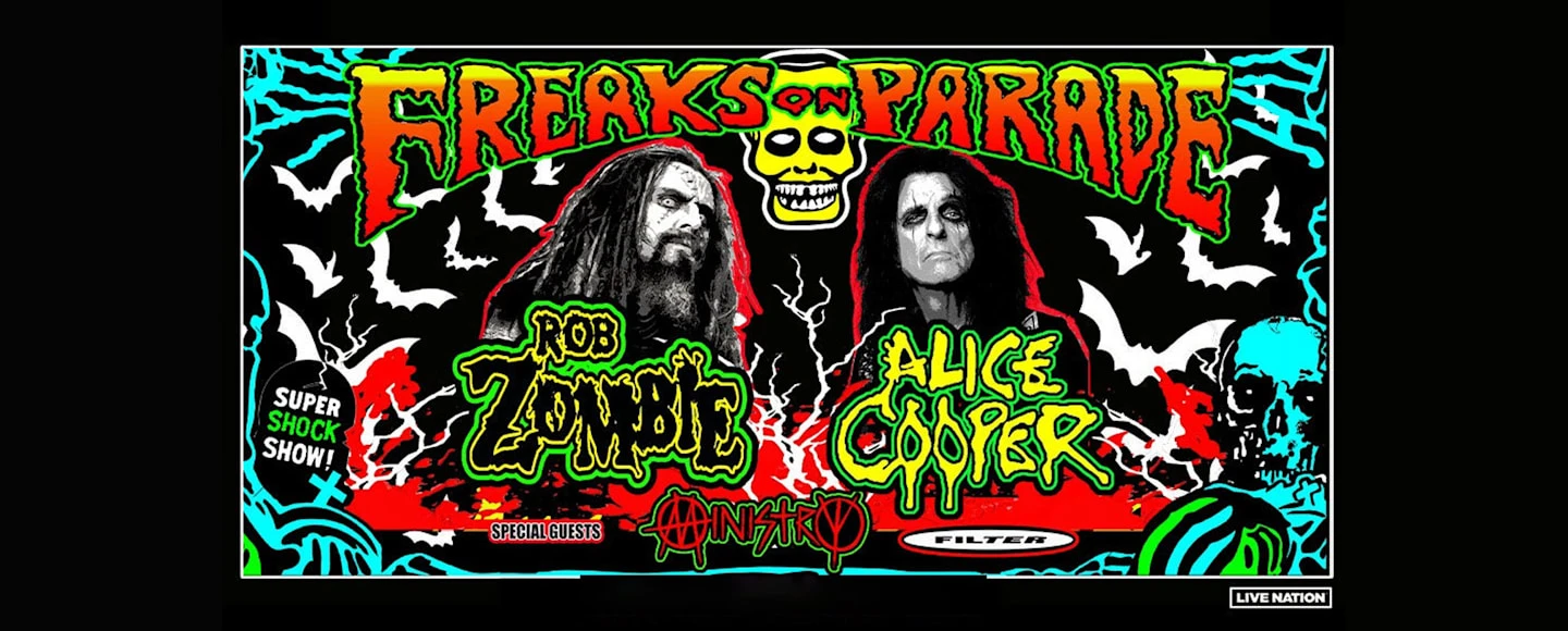 Rob Zombie and Alice Cooper: Freaks on Parade 2023 Tour with Ministry & Filter: What to expect - 1