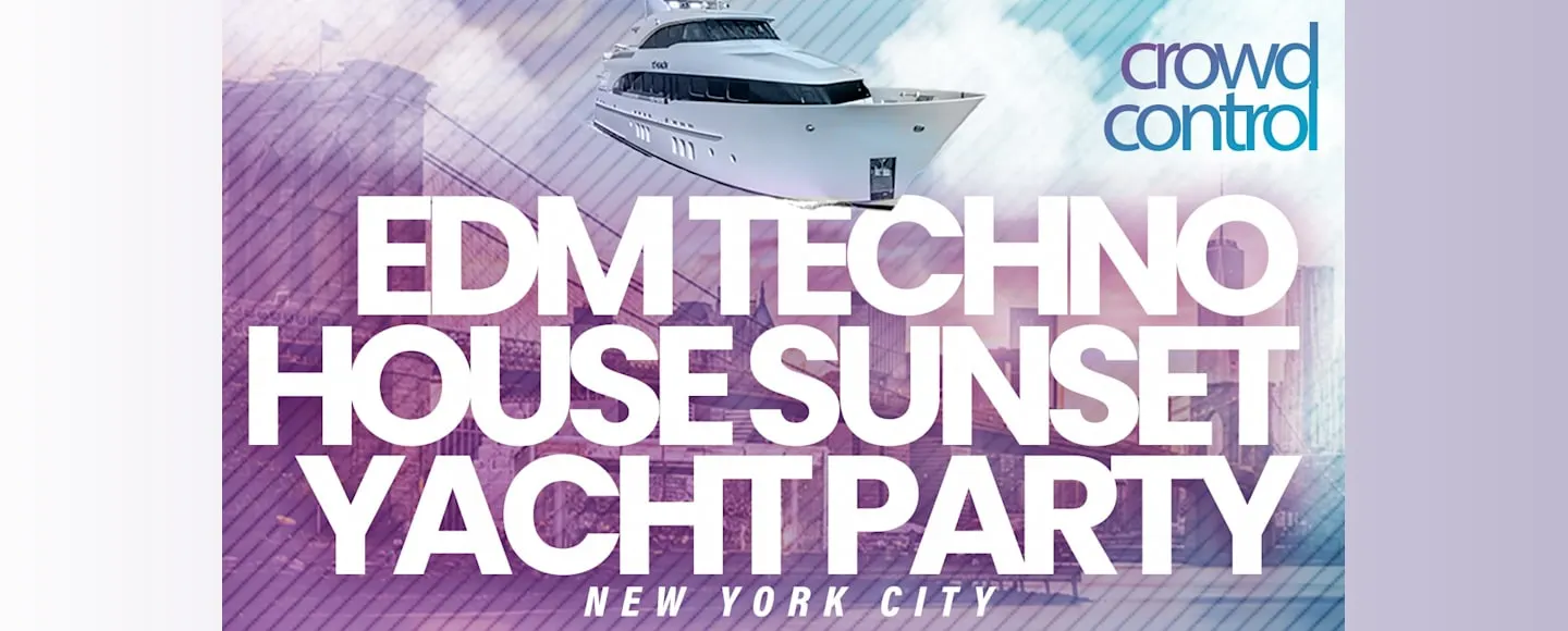 EDM Techno House NYC Sunset Yacht Party Cruise