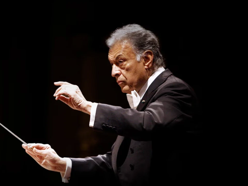 Production shot of Zubin Mehta Conducts Gurrelieder Schoenberg at 150 Festival in Los Angeles.