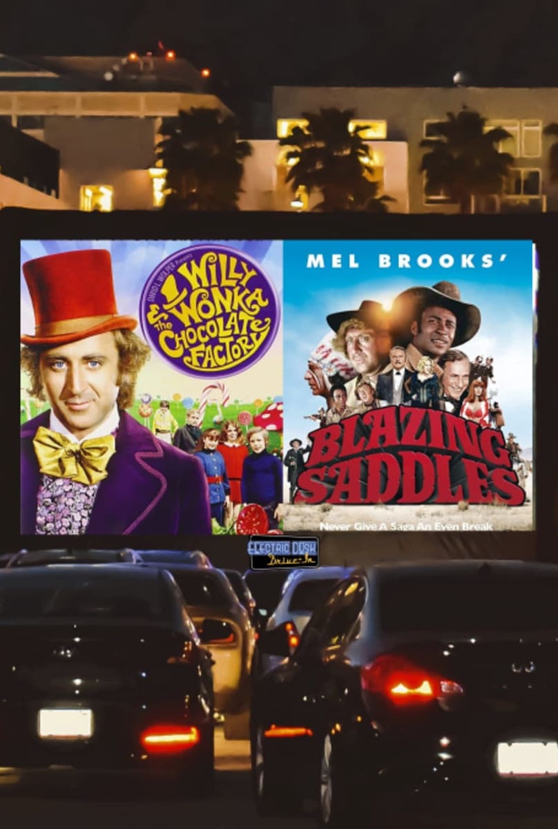 Double Feature: Willy Wonka & Blazing Saddles show poster