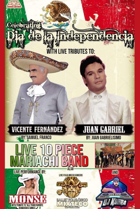 Vicente Fernandez, Juan Gabriel Tribute with 10 Piece Mariachi Band show poster