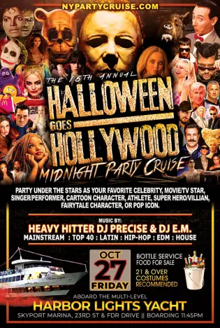 Halloween Goes Hollywood Midnight Party Cruise Tickets