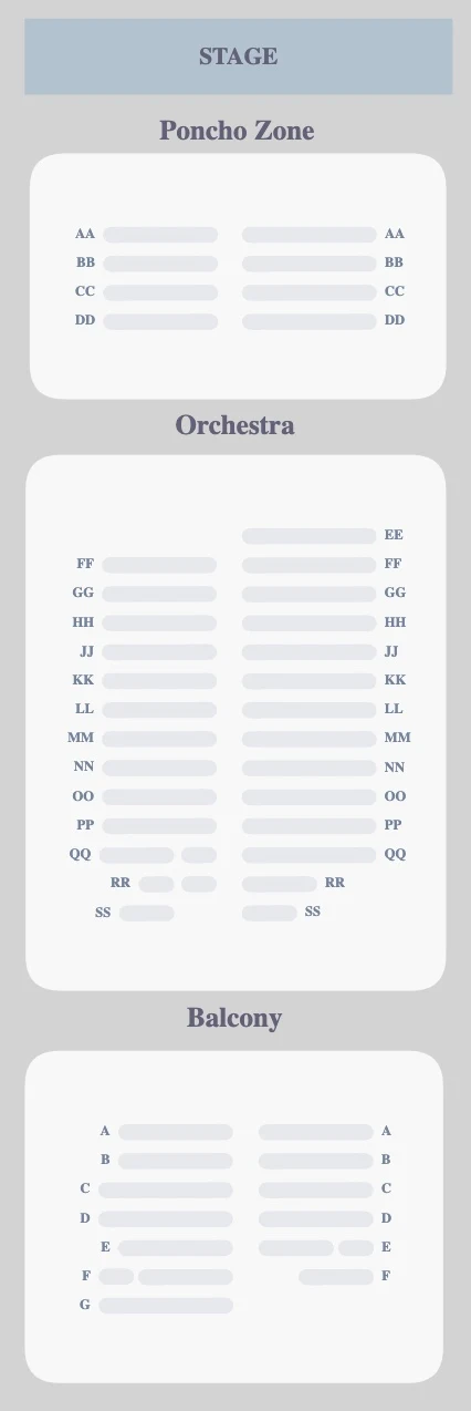 Astor Place Theatre seating plan