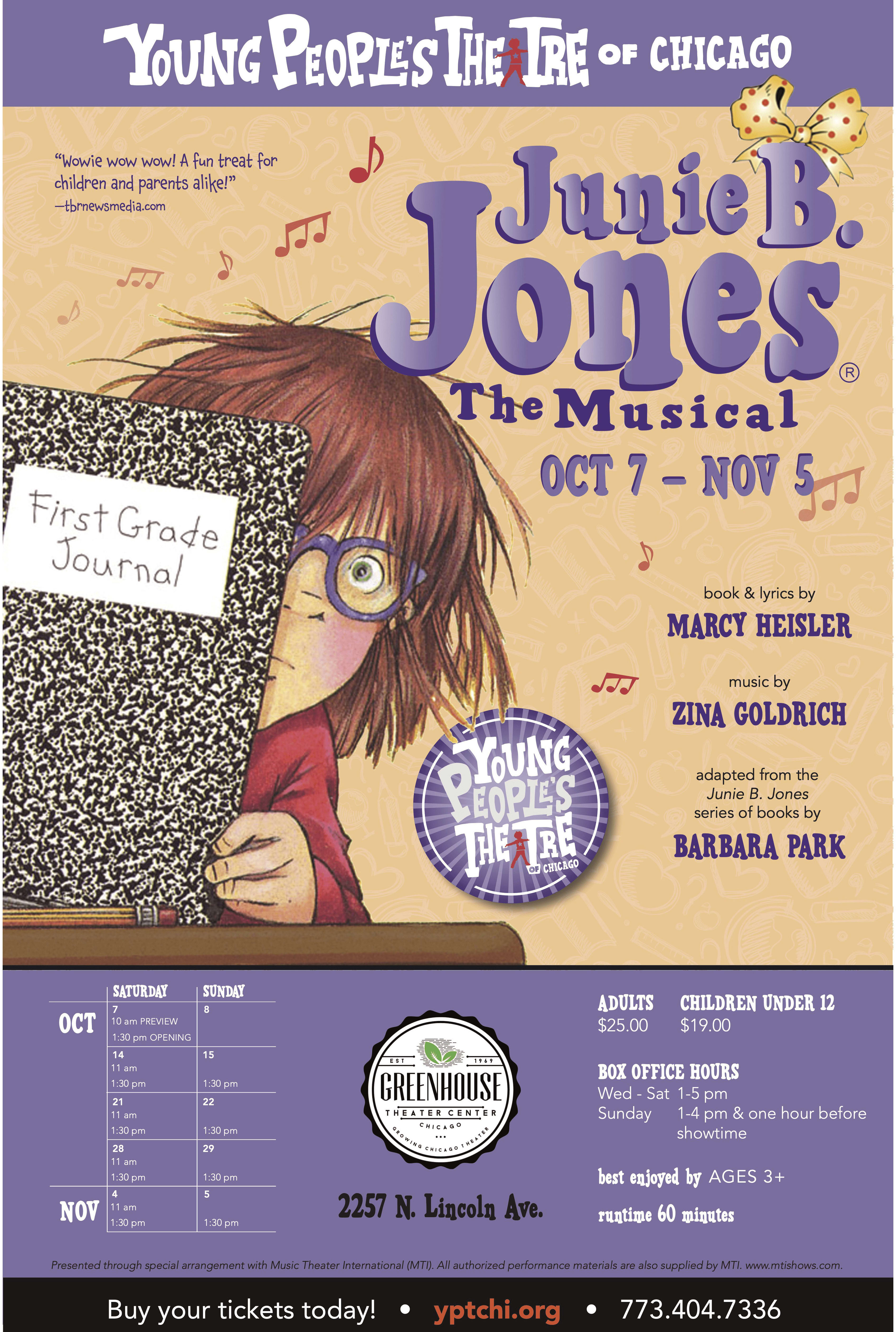 Junie B. Jones show poster