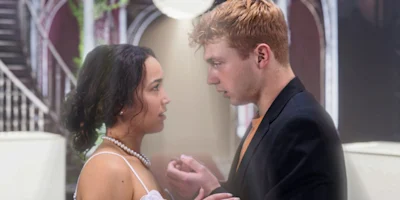 Photo credit: Emily Redpath as Juliet & Sam Tutty as Romeo (Photo by Ryan Metcalfe)